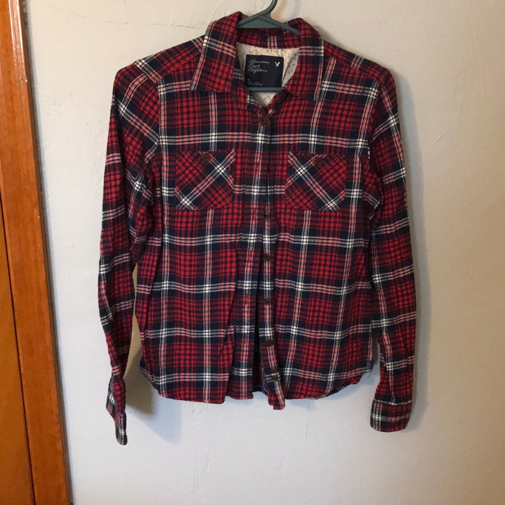 Red/Navy/White Plaid shirt from American Eagle